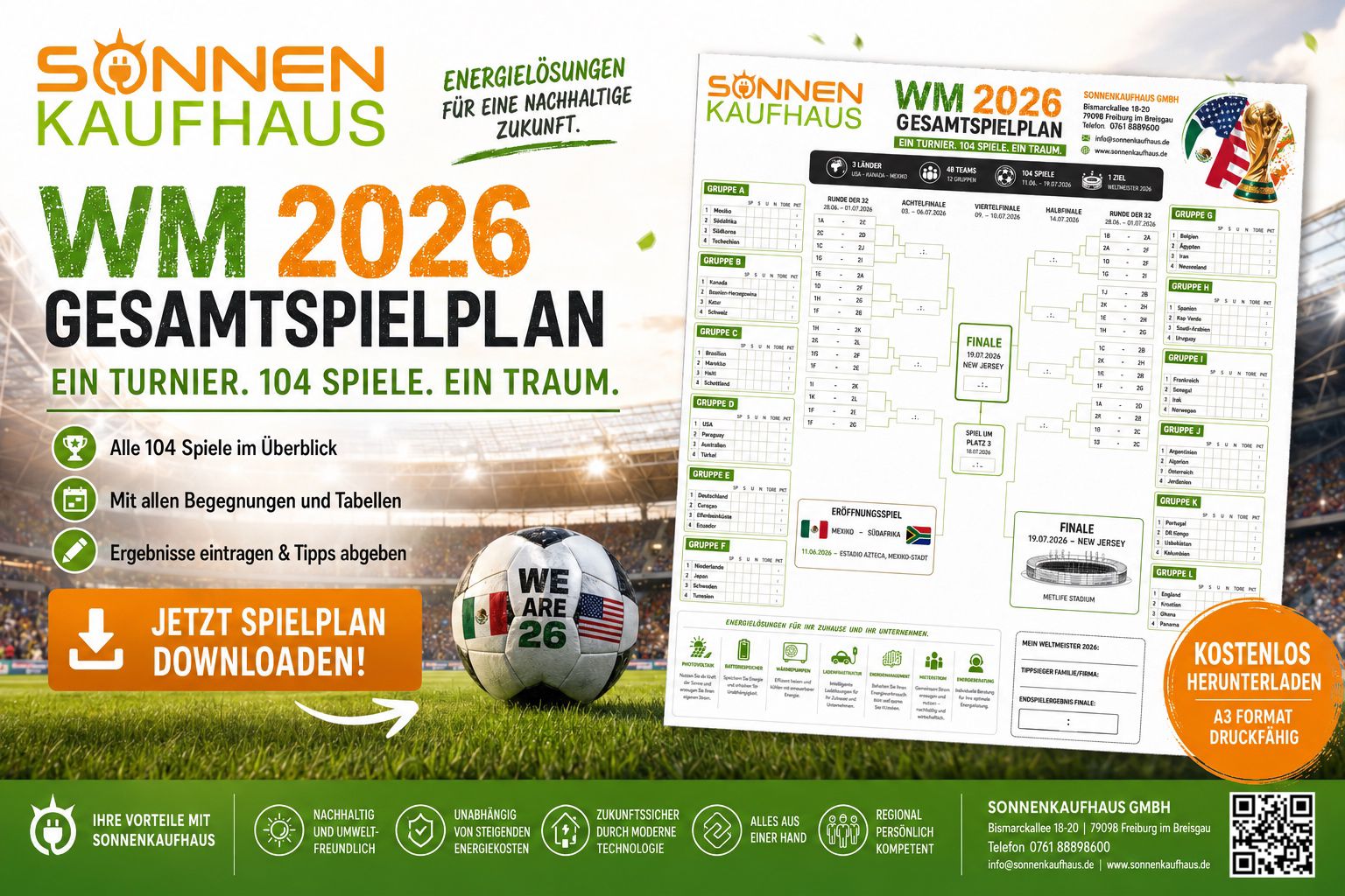 Fußball WM 2026 Der Spielplan vom Sonnenkaufhaus