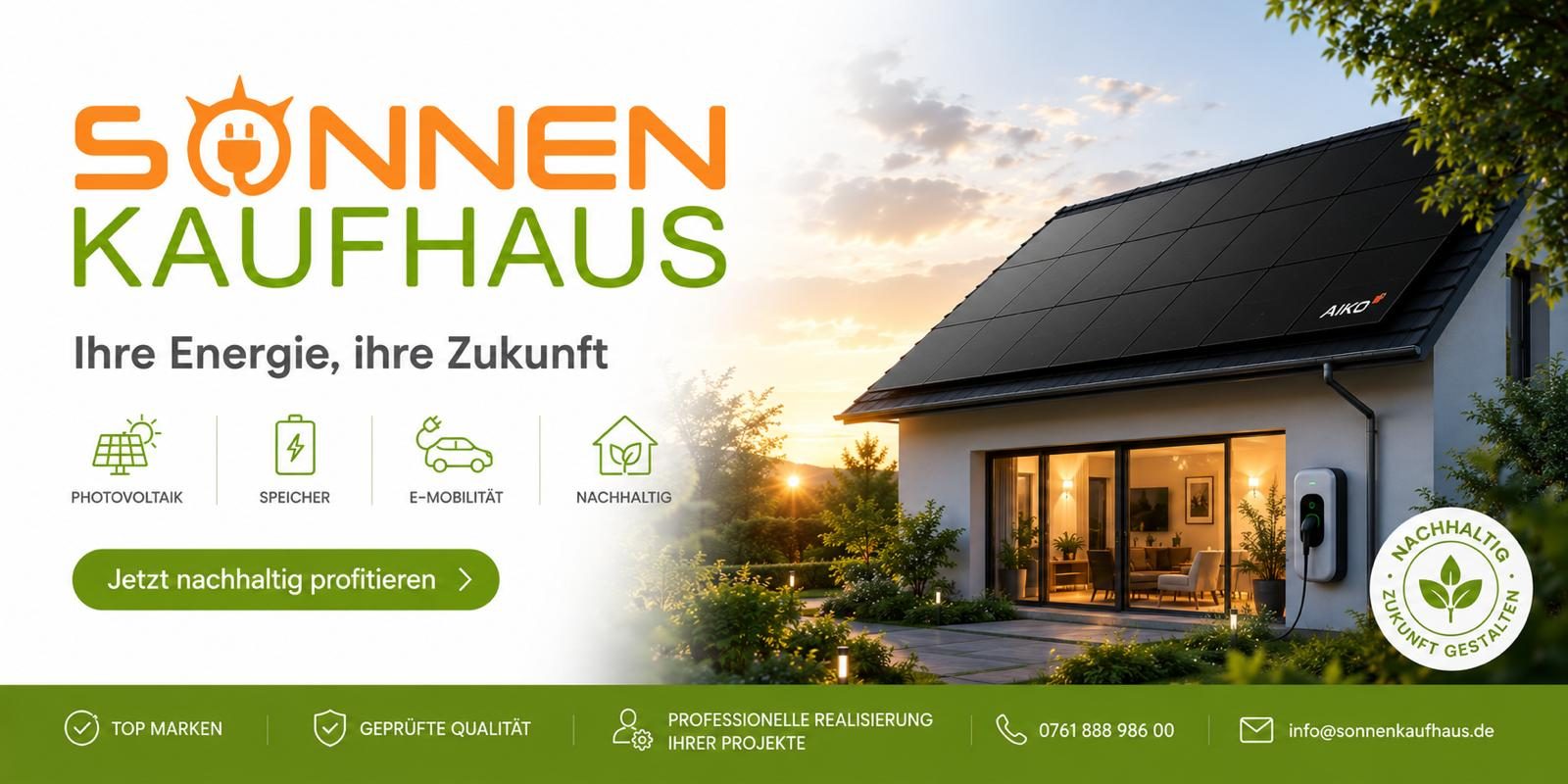 Schlüsselfertige Photovoltaikanlagen vom Sonnenkaufhaus Freiburg